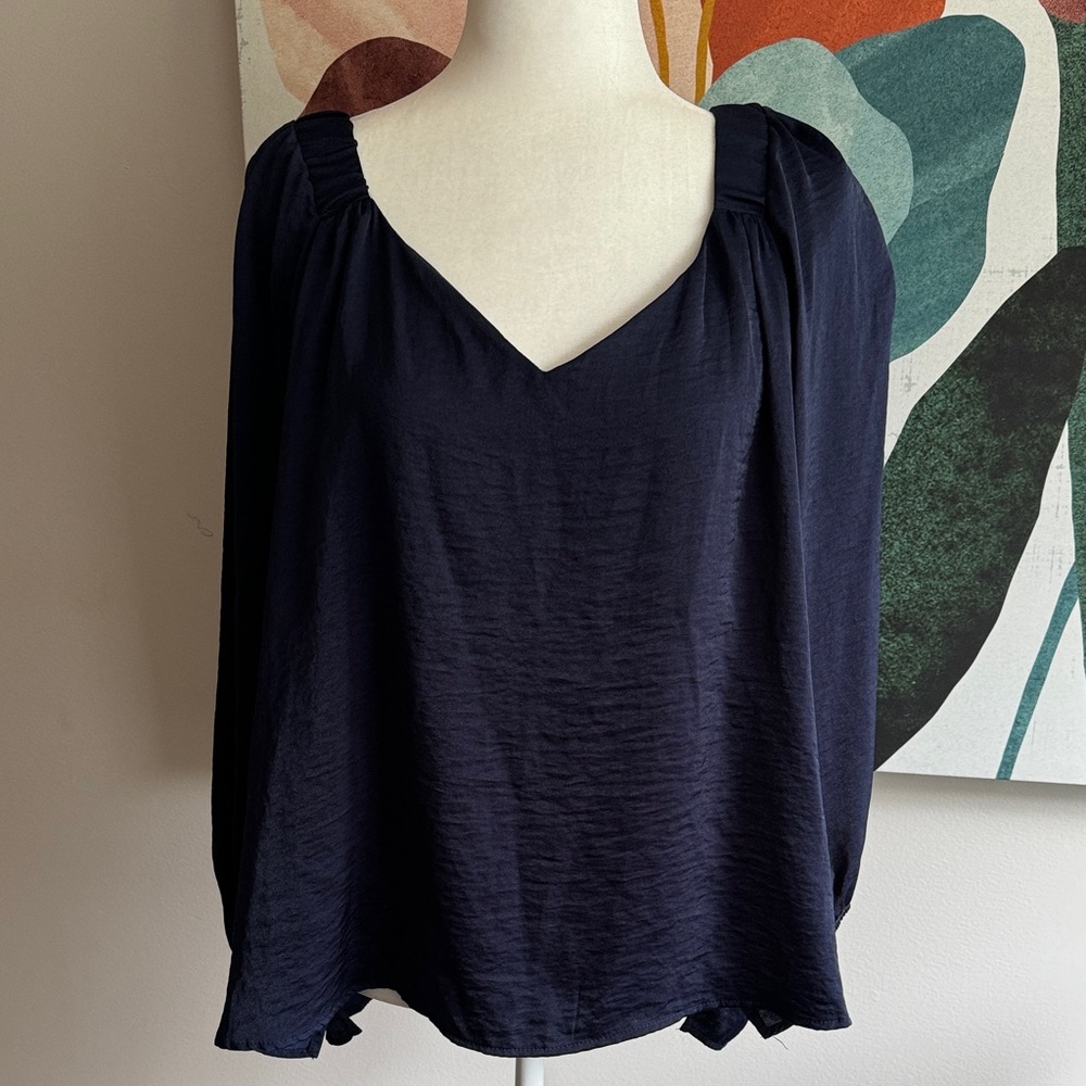 Vince Camuto Navy Blouse